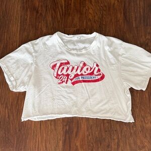 Altar'd State Taylor Swift White Logo Tee